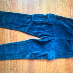 Tea collection Girls Teal Velour Cargo Pants size 10